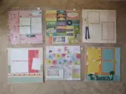 Six Brand New Sets of Very Colorful and Creative Scrapbook Pages - $60 Retail