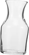 ZUNOXAZ Mini Wine Carafe Personal Wine Glass Decanter for Single Serve Elegant Glass Serving Carafe Flat Mouth Design