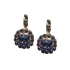 Mariana Earrings Stunning Tanzanite & Burgundy Austrian Crystals My Treasures...
