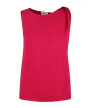 jersey top with draped detail S,L ROSSO SCURO