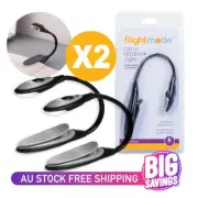 2X Mini Flexible Clip-On Bright Book Light Laptop LED Book Reading Light Lamp AU