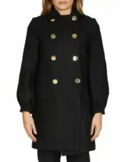 NWT- COOPER ST BLACK COAT, SIZE 8. GOLD BUTTONS- MUST SEE RRP $149