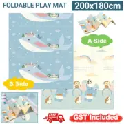 Kids Play Mat Baby Crawling Pad Floor Foldable XPE Non-slip Carpet Pad 200x180cm