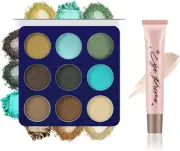 Apooliy 2Pcs Eyeshadow Palette with Eye Primer,Waterproof Matte Glitter Eye S...