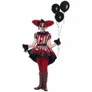 Wicked Klown Horror Clown Evil Jester Pennywise Halloween Child Girls Costume
