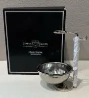 Edwin Jagger Chrome Plated Razor Stand / Brush Holder & Bowl NEW