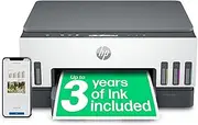 [HP] Smart Tank 7005 All in One Printer | Perfect for Home | Colour | Wireless | Print, Scan, Copy | Includes up to 3 Years of Ink | Refillable | 2-Sided Printing | Easy Setup | Reliable Wi-Fi