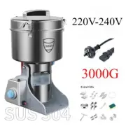 304 Stainless Steel Grain Cereal Wheat Electric Powder Mill Machine Grinder 3KG