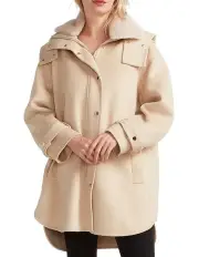 [Belle & Bloom] Heavy Hearted Detachable Hooded Coat in Cream