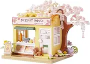 Oichy Sakura Dessert Shop Building Block Sets Cherry Tree Construction Toy Street View House Building Toys for Gifts and Decoration (Pack of 384)