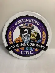 GATLINBURG BREWING COMPANY SMOKY BEAR TOURIST BEER SIGN TIN TACKER. PENNSYLVANIA