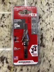 SHOCKWAVE 3/16 in. - 3/4 in. #3 Impact-Rated Titanium Step Drill Bit (10-Steps)