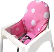 [Zama] Seat Covers & Cushion Compatible for IKEA Antilop Highchair Washable Foldable Baby Highchair Cover Childs Chair Cushion (Pink