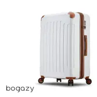在飛比找ETMall東森購物網優惠-Bogazy 復刻彼卡 29吋海關鎖可加大行李箱(白)