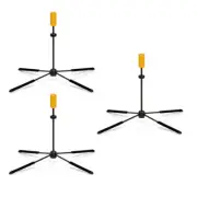 3x Hercules Travlite Low-B Stand Instrument Holder Rack Storage for Flute Black