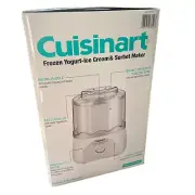 Cuisinart Frozen Yogurt Ice Cream & Sorbet Maker CIM-22WPC Electric Machine