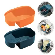 2 Pcs Sink Drain Storage Holder Kitchen Basket Plugs for Guard