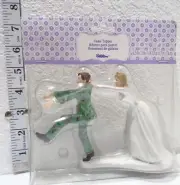 Camo Runaway Groom Wilton Wedding Cake Topper Husband Angry Bride.NEW