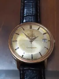 在飛比找Yahoo!奇摩拍賣優惠-OMEGA 歐米茄 18k金星座天文台古董錶