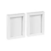 Nicola Spring 3D Box Photo Frames - 5" x 7" - White - Pack of 2