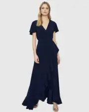 Brand New Cooper St Poppy Flutter Wrap Dress In Blue Size8 RRP$395