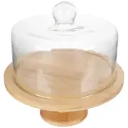 Cake Display Stand Footed Cake Plate Glass Dome Base Dessert Display Plate