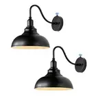 2 Pack Dusk to Dawn Outdoor Wall Lights 12 inch Exterior Barn Wall Sconce Fix...