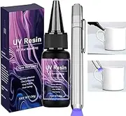 UV Glue | UV Light Curing Glue,Transparent Traceless Glass Repair Adhesive, Fast-Drying Craft Sealant for Metal Ceramic