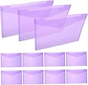OFFSCH Pp Snap Document Bag Lightweight Footstool Boys and Girls Footstool Document Holder File Holder Purple Folder