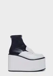 [Lemon Drop by Privileged] White Soniya Platform Boots