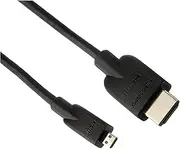 AmazonBasics High-Speed Micro-HDMI to HDMI Cable - 6 Feet (2-Pack) (Latest Standard)