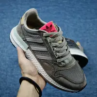 在飛比找蝦皮購物優惠-愛迪達 Adidas zx500 RM男女款經典灰粉緩震運動