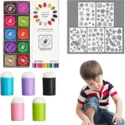 Finger Sponge Daubers,Finger Painting Set Paint Sponges - Early Learning Bright and Natural Colors Art Craft Supplies for Arts and Crafts Enthusiasts