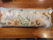 NEW~Sunflower Fall Harvest~Shabby Cottage Chic - Feather Filled Pillow 14"x34"