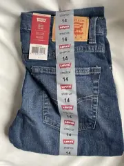 Levis 511 Performance Slim SIZE 14 Boys 27X29 Blue Denim Jeans Stretch-New