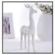 zakka歐美精品雜貨 森林自然生動純白色瓷鹿擺飾 現代簡約風格質感瓷白鹿裝飾 咖啡餐廳居家布置禮物 站姿白鹿