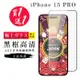 買一送一IPhone 15 PRO 保護貼日本AGC黑框玻璃鋼化膜