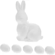 GETAJGHSD Easter Decor Hand-Painted Ornament Foam Eggs Craft Kit for Kids Unfinished White Eggs Easter Party Favors Home Decor