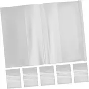 SEWACC 10Pcs Adjustable Clear Book Protective Sleeves for Textbooks Notebooks and Exercise Books Transparent Covers for Students and Easy