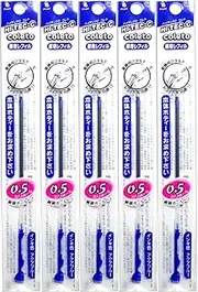 Pilot Hi-Tec-C Coleto Gel Ink Pen Refill 0.5mm 5 Set Blue (Japan Import)