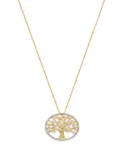 Diamond Tree of Life Pendant in 14K Yellow Gold, 0.40 ct. t. w.