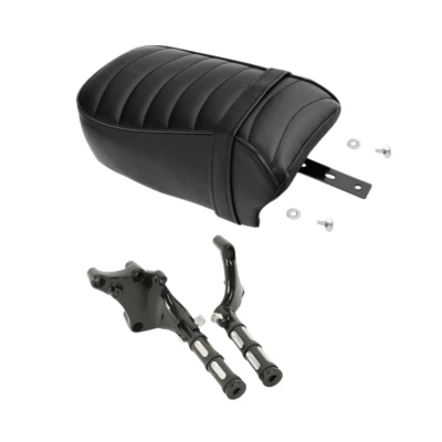 Rear Passenger Seat w/ Footpegs Fit For Harley Sportster Iron 883 1200 2016-Up