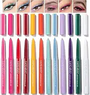 FantasyDay 12Pcs/Set Colorful Eyeliner Matte Smooth Makeup Waterproof Longlasting Smudge-Proof Eye Makeup Pencil