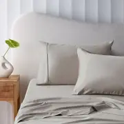 Accessorize 400TC Stone Bamboo Cotton Mega / Super Sheet Set 50cm Wall (Queen, King, Super King)