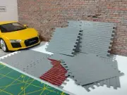 Brick wall sheets Diorama model making 1/18 scale Display decoration Size 1:18