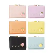 Cute Fruit Folding Wallet Ladies Mini Cartoon Money Clip Small Coin Purse Holder