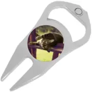 Lounging Kitty Cat Golf Ball Marker Divot Repair Tool Bottle Opener