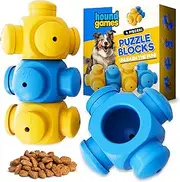 HOUNDGAMES Dog Puzzle Toys, for Boredom, for Smart Dogs, Treat Dispensing Puzzles, for Large Dogs, for Medium Dogs, Ball Puzzles, Difficult, Chew Toys, IQ Mental Enrichment Toys (4 Pack)
