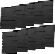 10pcs Sheets Stamp Storage Pocket Binder Clips Collector Stamp Book Black Binders Stamps Currency Stamp Holder Stamp Collecting Loose-Leaf Card Holder A5 Conference Folder The Pet WOFASHPURET