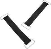 ETHZZLE 2pcs Adjustable Rubber Battery Hold Down Straps Nonslip Cinch Fastening Tie Straps with Hooks for Reliable Battery Management Boats Cars and Motorcycles